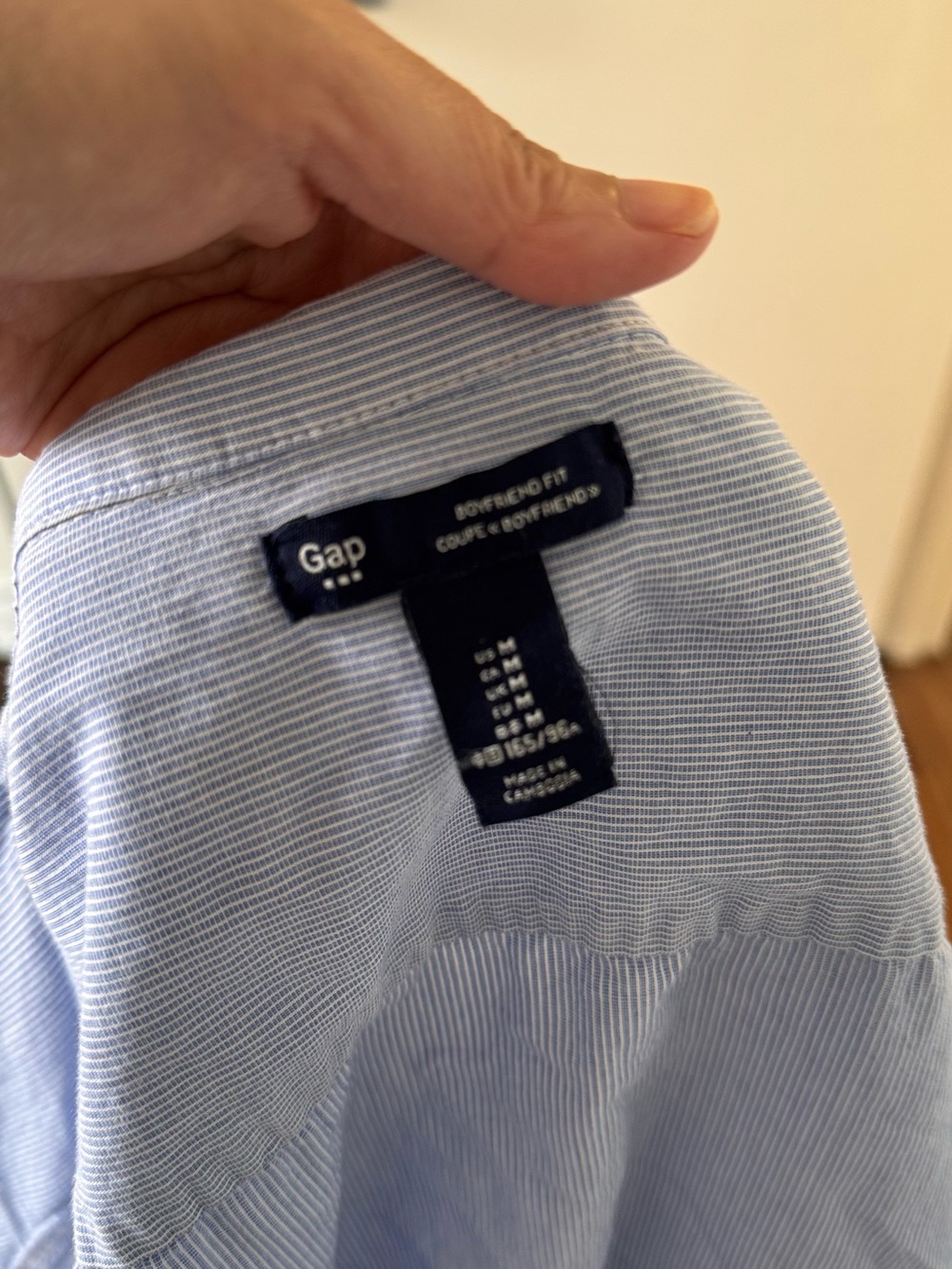 GAP Light Blue Pinstripe Button-Down Shirt